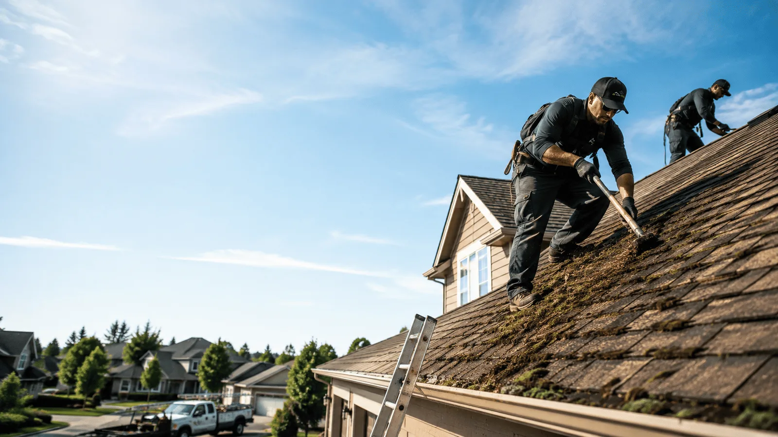 Roof Moss Removal in Spruce, MI near me